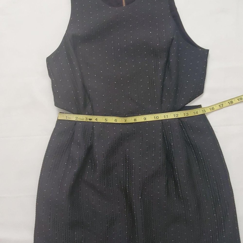 Madewell 1937 Women's Black Midnight Speckle Cut Out Mini Cocktail Dress Size 6 - Picture 13 of 16